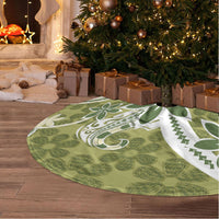 Hawaii Pupuala Plumeria Olive Green Tree Skirt Polynesian Pattern LT01 - Polynesian Pride