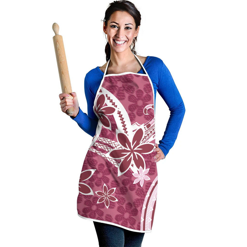 Hawaii Pupuala Plumeria Pink Apron Polynesian Pattern LT01 - Polynesian Pride