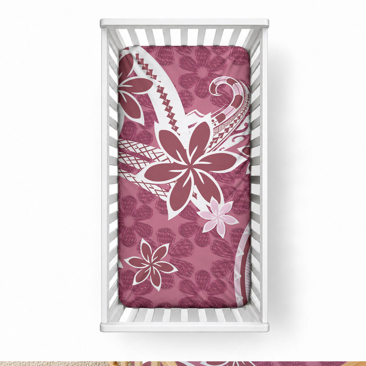 Hawaii Pupuala Plumeria Pink Baby Bed Cover Polynesian Pattern LT01 28 × 52 in Pink - Polynesian Pride