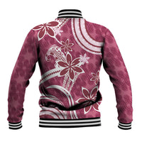 Hawaii Pupuala Plumeria Pink Baseball Jacket Polynesian Pattern LT01 - Polynesian Pride