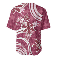 Hawaii Pupuala Plumeria Pink Baseball Jersey Polynesian Pattern LT01 - Polynesian Pride