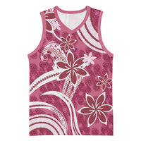 Hawaii Pupuala Plumeria Pink Basketball Jersey Polynesian Pattern LT01 Unisex Pink - Polynesian Pride