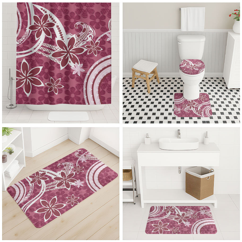 Hawaii Pupuala Plumeria Pink Bathroom Set Polynesian Pattern LT01 - Polynesian Pride