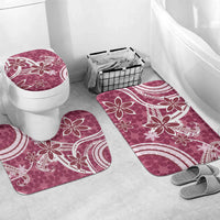 Hawaii Pupuala Plumeria Pink Bathroom Set Polynesian Pattern LT01 Mat Set Only (3 pcs) One Size Pink - Polynesian Pride