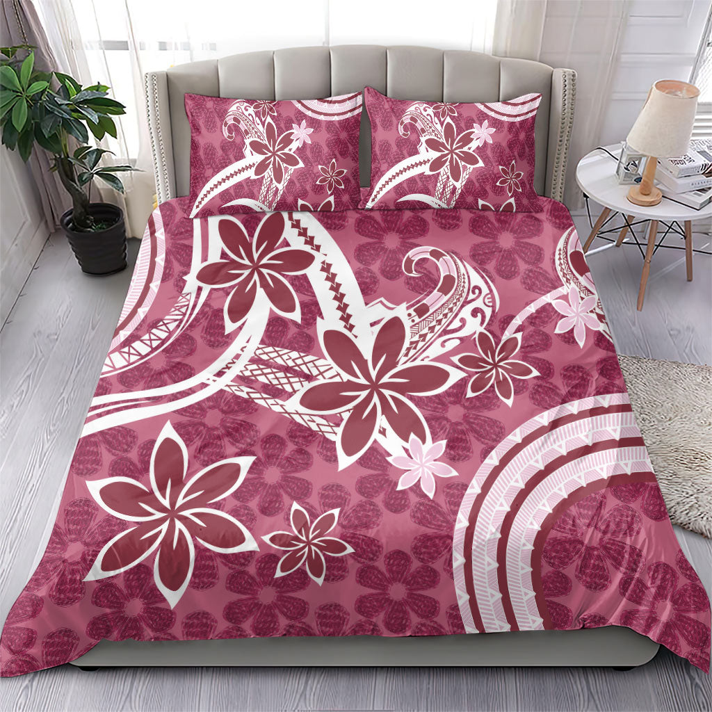 Hawaii Pupuala Plumeria Pink Bedding Set Polynesian Pattern LT01 - Polynesian Pride