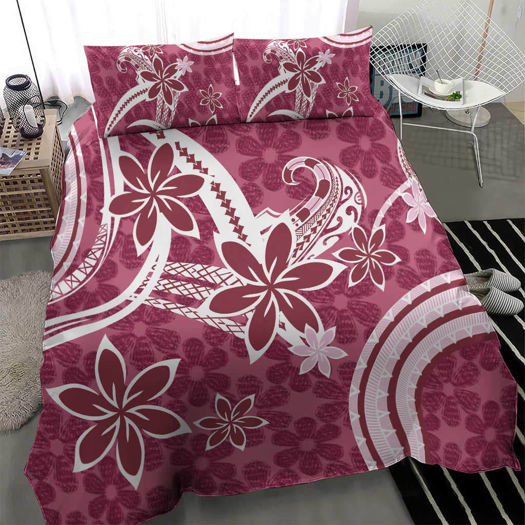 Hawaii Pupuala Plumeria Pink Bedding Set Polynesian Pattern LT01 - Polynesian Pride