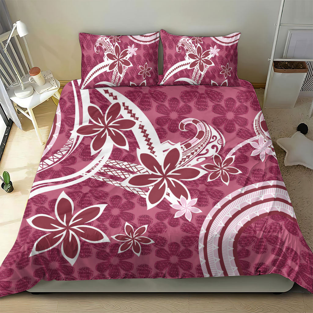 Hawaii Pupuala Plumeria Pink Bedding Set Polynesian Pattern LT01 - Polynesian Pride