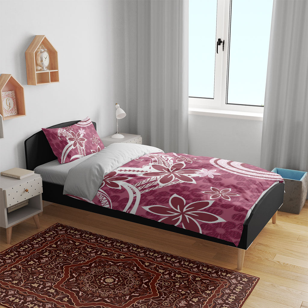 Hawaii Pupuala Plumeria Pink Bedding Set Polynesian Pattern LT01 - Polynesian Pride