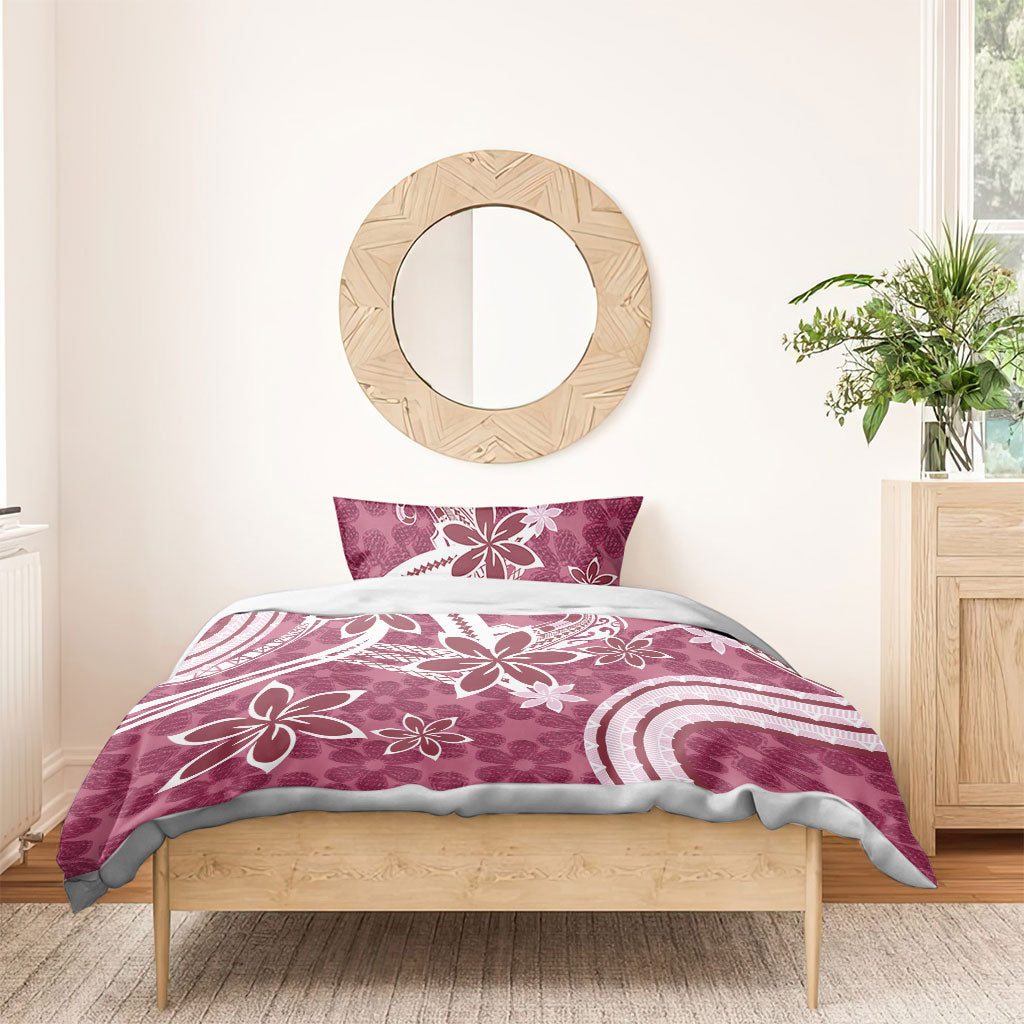 Hawaii Pupuala Plumeria Pink Bedding Set Polynesian Pattern LT01 - Polynesian Pride