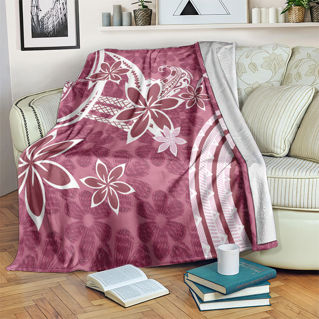 Hawaii Pupuala Plumeria Pink Blanket Polynesian Pattern LT01 Pink - Polynesian Pride