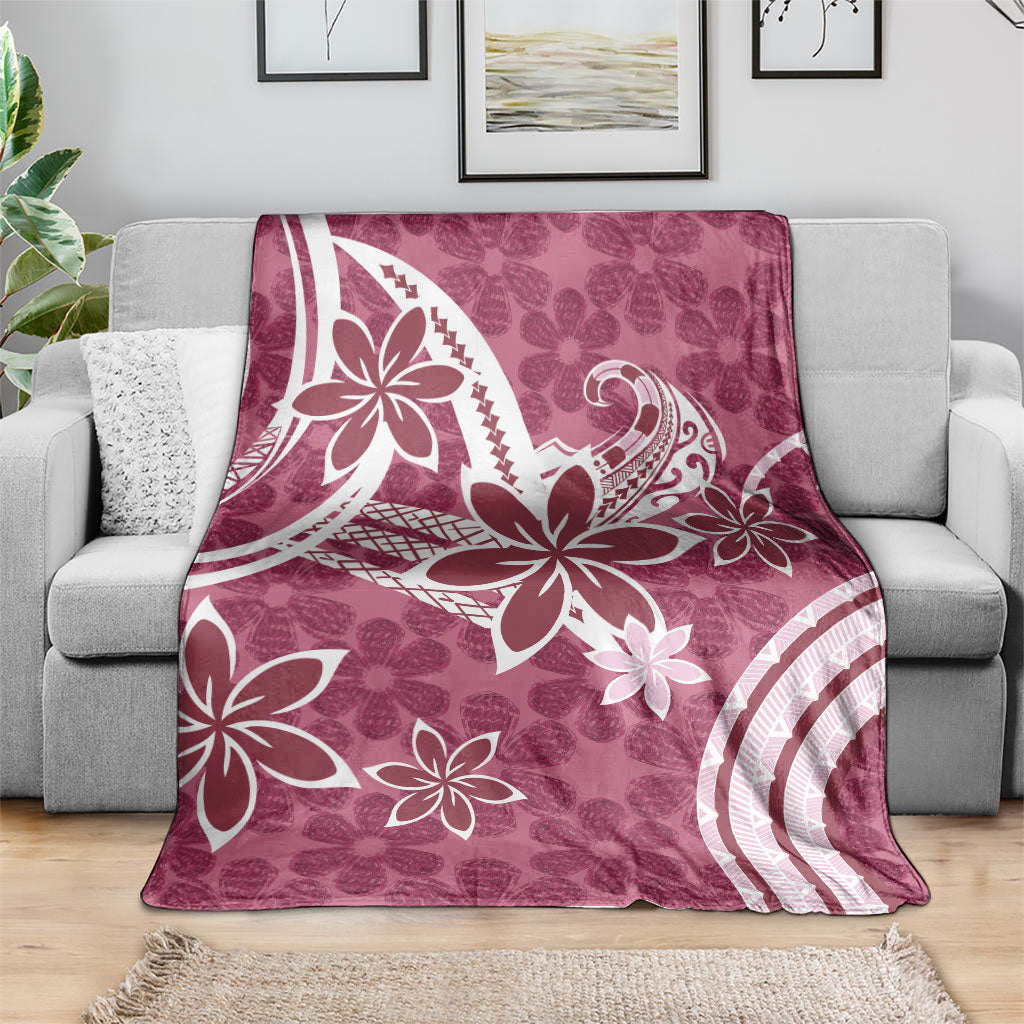 Hawaii Pupuala Plumeria Pink Blanket Polynesian Pattern LT01 - Polynesian Pride