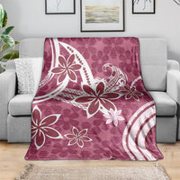 Hawaii Pupuala Plumeria Pink Blanket Polynesian Pattern LT01 - Polynesian Pride
