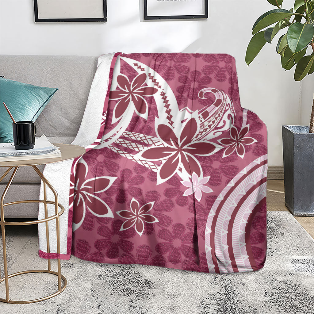 Hawaii Pupuala Plumeria Pink Blanket Polynesian Pattern LT01 - Polynesian Pride