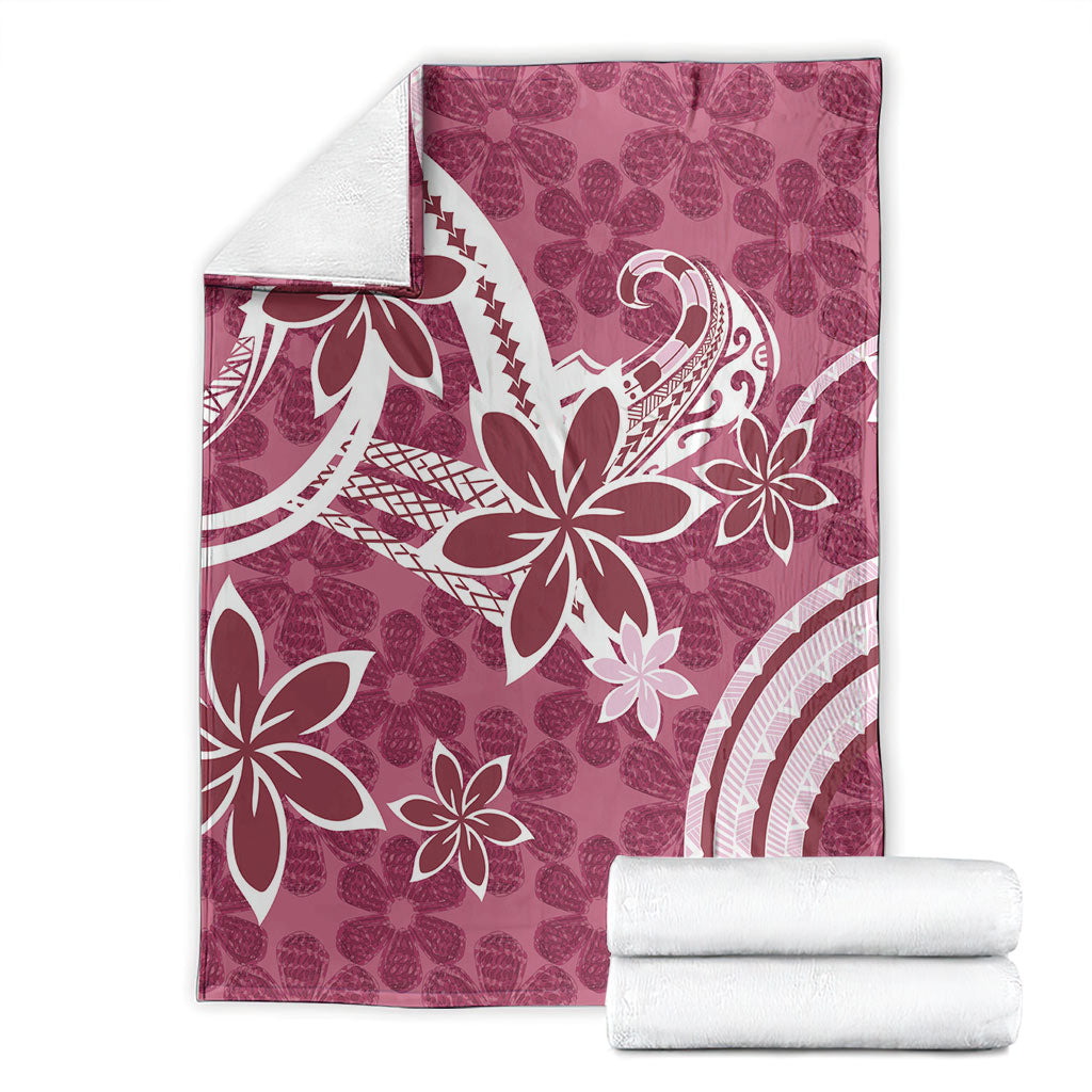 Hawaii Pupuala Plumeria Pink Blanket Polynesian Pattern LT01 - Polynesian Pride