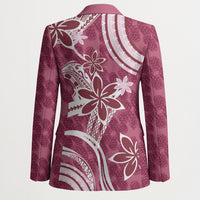 Hawaii Pupuala Plumeria Pink Blazer Polynesian Pattern LT01 - Polynesian Pride