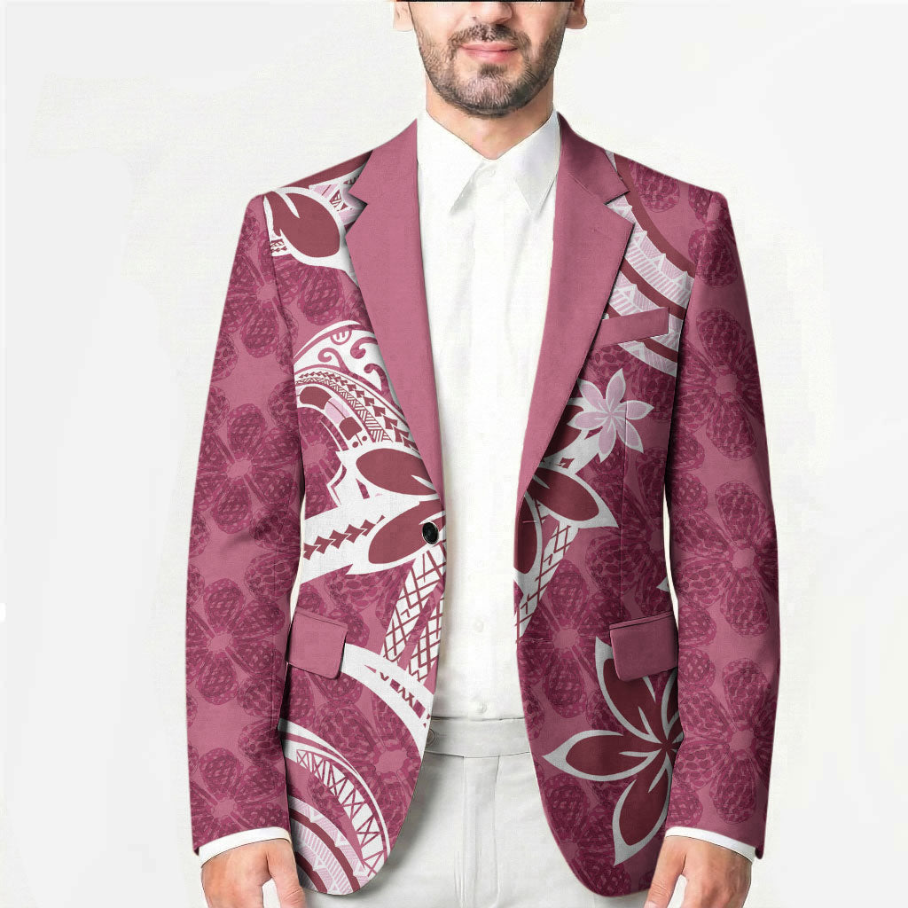 Hawaii Pupuala Plumeria Pink Blazer Polynesian Pattern LT01 - Polynesian Pride