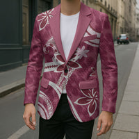 Hawaii Pupuala Plumeria Pink Blazer Polynesian Pattern LT01 - Polynesian Pride