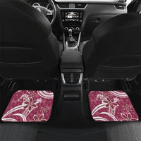 Hawaii Pupuala Plumeria Pink Car Mats Polynesian Pattern LT01 Set 2pcs - Back Pink - Polynesian Pride