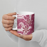 Hawaii Pupuala Plumeria Pink Ceramic Mug Polynesian Pattern LT01 - Polynesian Pride
