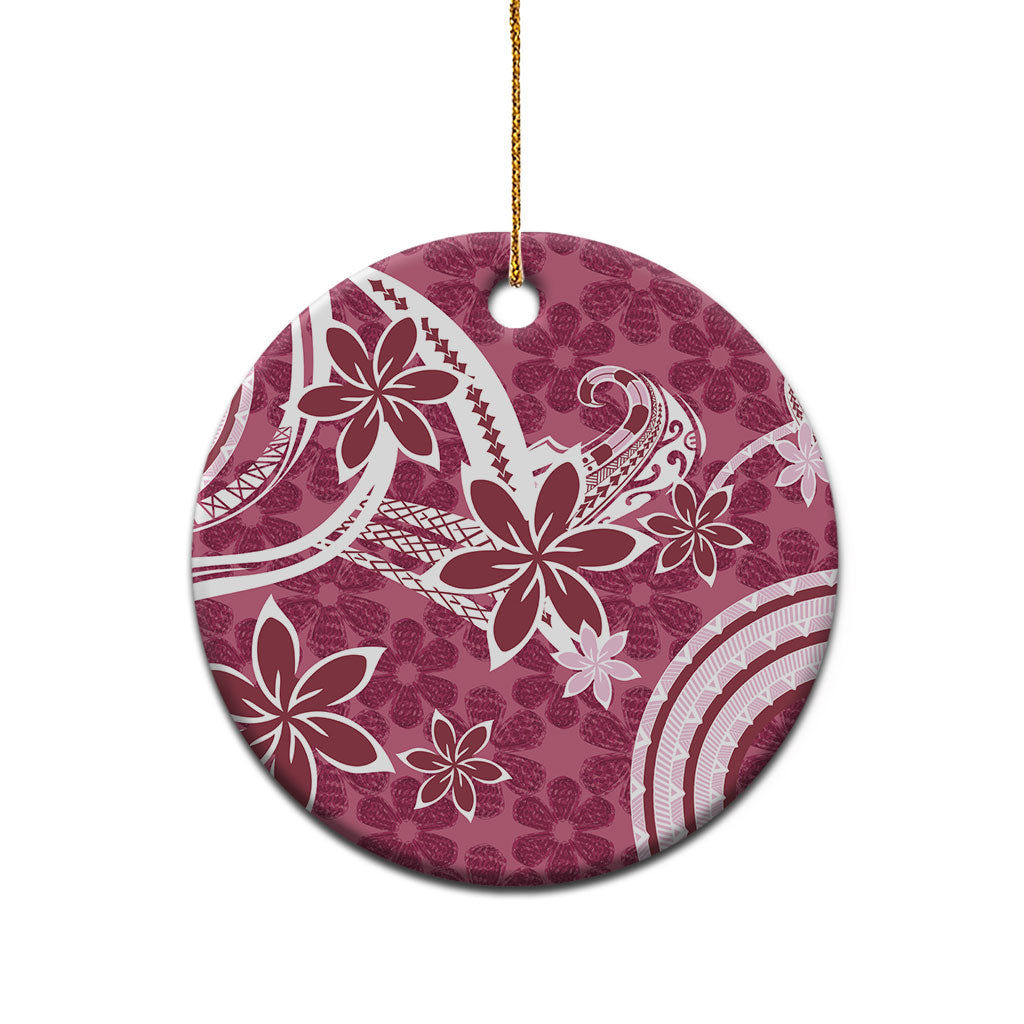 Hawaii Pupuala Plumeria Pink Ceramic Ornament Polynesian Pattern LT01 - Polynesian Pride