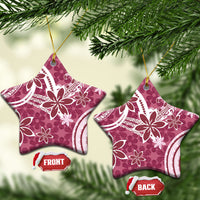 Hawaii Pupuala Plumeria Pink Ceramic Ornament Polynesian Pattern LT01 Star Pink - Polynesian Pride