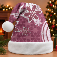 Hawaii Pupuala Plumeria Pink Christmas Santa Hat Polynesian Pattern LT01 Without Fur Pink - Polynesian Pride