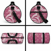 Hawaii Pupuala Plumeria Pink Duffle Bag Polynesian Pattern LT01 - Polynesian Pride
