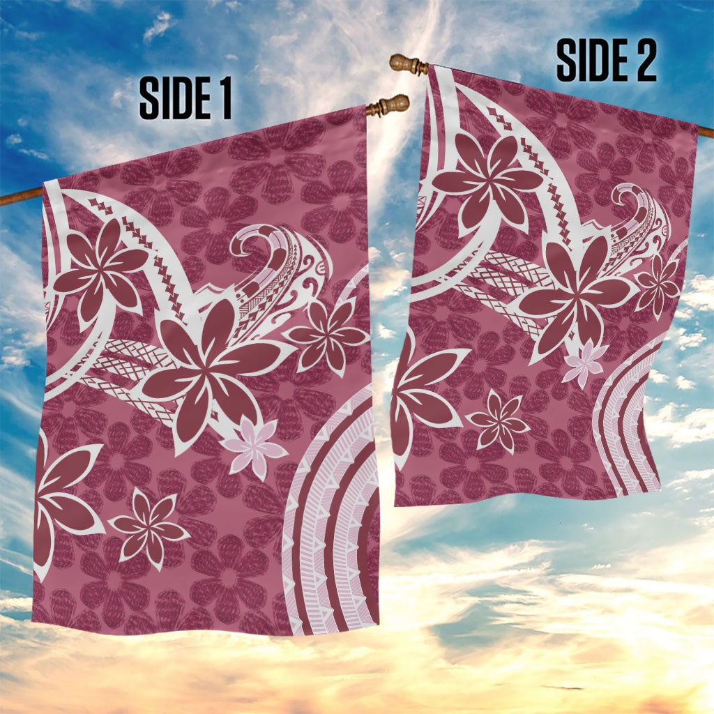 Hawaii Pupuala Plumeria Pink Garden Flag Polynesian Pattern LT01 - Polynesian Pride