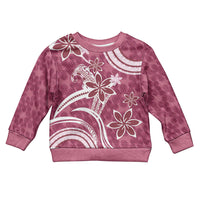 Hawaii Pupuala Plumeria Pink Kid Ugly Christmas Sweater Polynesian Pattern LT01 Kid Pink - Polynesian Pride