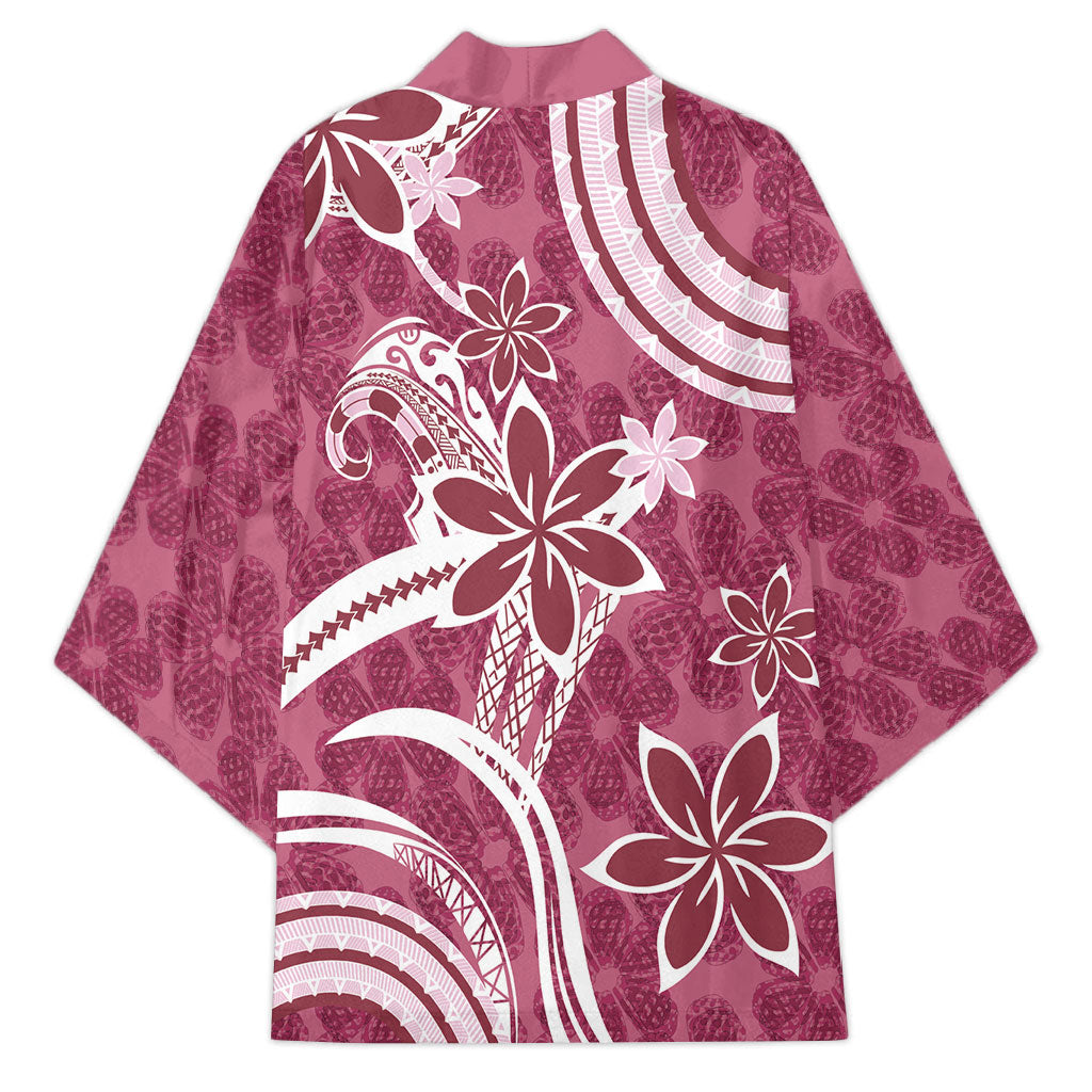Hawaii Pupuala Plumeria Pink Kimono Polynesian Pattern LT01 - Polynesian Pride
