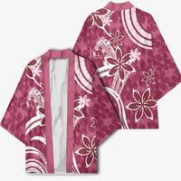 Hawaii Pupuala Plumeria Pink Kimono Polynesian Pattern LT01 - Polynesian Pride