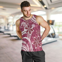 Hawaii Pupuala Plumeria Pink Men Tank Top Polynesian Pattern LT01 Pink - Polynesian Pride