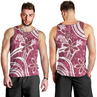 Hawaii Pupuala Plumeria Pink Men Tank Top Polynesian Pattern LT01 - Polynesian Pride