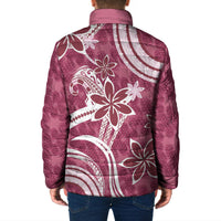 Hawaii Pupuala Plumeria Pink Padded Jacket Polynesian Pattern LT01 - Polynesian Pride