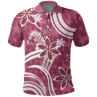 Hawaii Pupuala Plumeria Pink Polo Shirt Polynesian Pattern LT01 Pink - Polynesian Pride