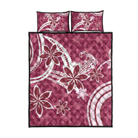 Hawaii Pupuala Plumeria Pink Quilt Bed Set Polynesian Pattern LT01 - Polynesian Pride