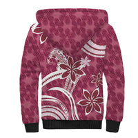 Hawaii Pupuala Plumeria Pink Sherpa Hoodie Polynesian Pattern LT01 - Polynesian Pride