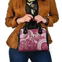 Hawaii Pupuala Plumeria Pink Shoulder Handbag Polynesian Pattern LT01 - Polynesian Pride
