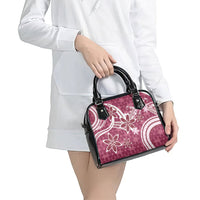 Hawaii Pupuala Plumeria Pink Shoulder Handbag Polynesian Pattern LT01 - Polynesian Pride