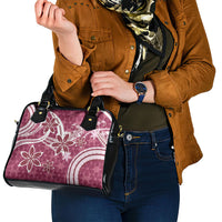 Hawaii Pupuala Plumeria Pink Shoulder Handbag Polynesian Pattern LT01 - Polynesian Pride