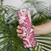 Hawaii Pupuala Plumeria Pink Skinny Tumbler Polynesian Pattern LT01 - Polynesian Pride