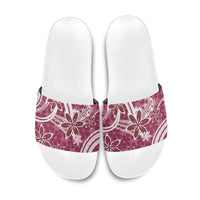 Hawaii Pupuala Plumeria Pink Slide Sandals Polynesian Pattern LT01 Pink - Polynesian Pride