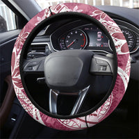 Hawaii Pupuala Plumeria Pink Steering Wheel Cover Polynesian Pattern LT01 - Polynesian Pride