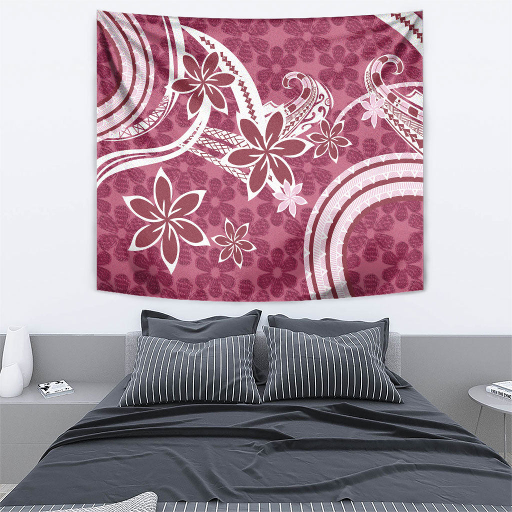 Hawaii Pupuala Plumeria Pink Tapestry Polynesian Pattern LT01 - Polynesian Pride