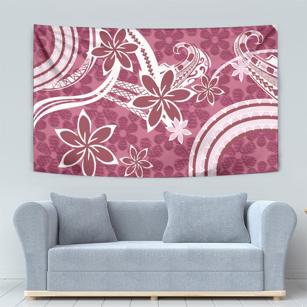 Hawaii Pupuala Plumeria Pink Tapestry Polynesian Pattern LT01 - Polynesian Pride
