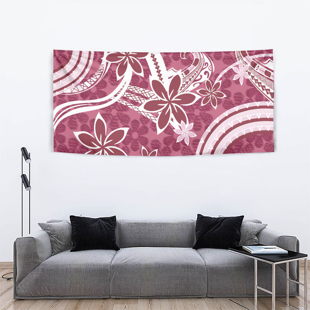 Hawaii Pupuala Plumeria Pink Tapestry Polynesian Pattern LT01 - Polynesian Pride
