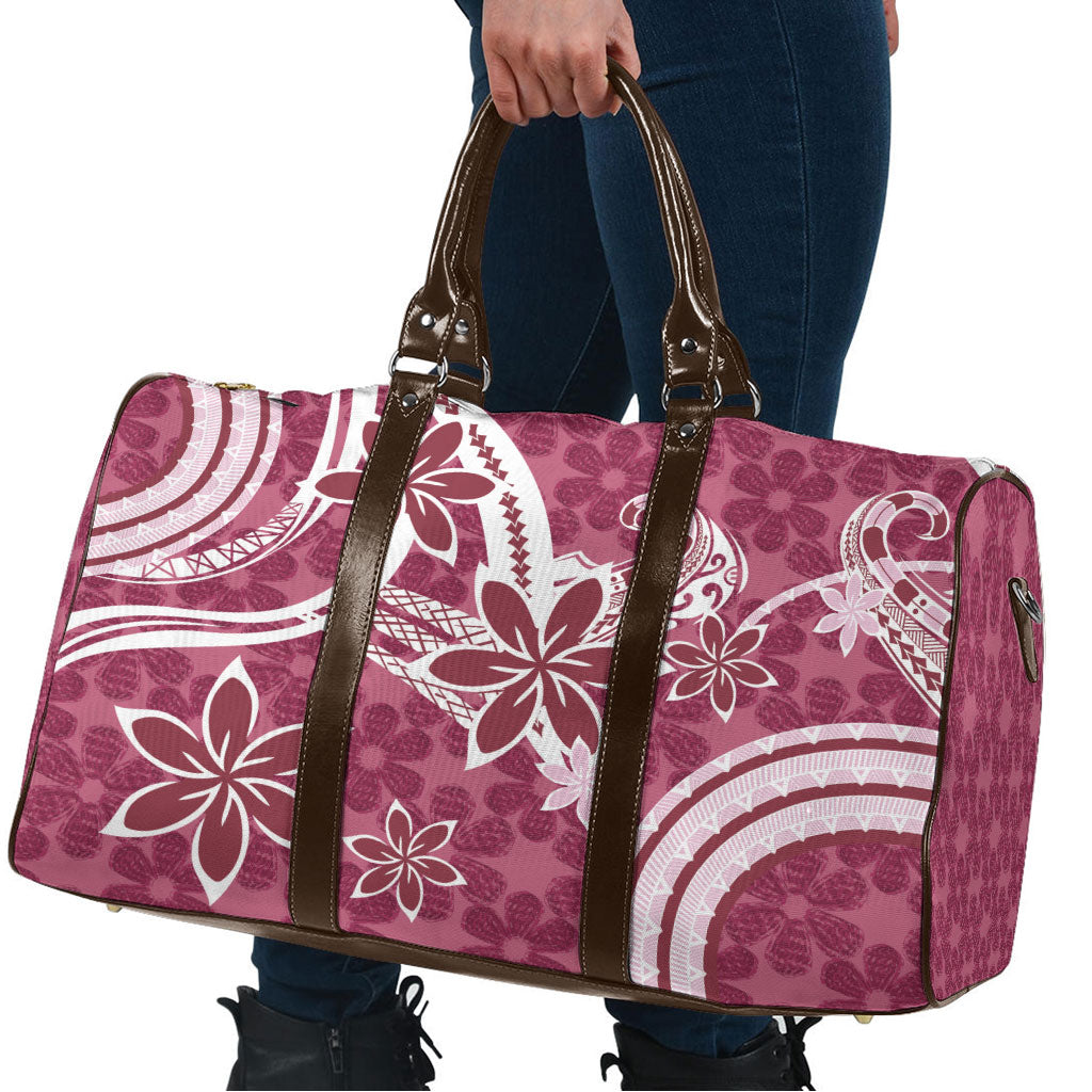 Hawaii Pupuala Plumeria Pink Travel Bag Polynesian Pattern LT01 - Polynesian Pride