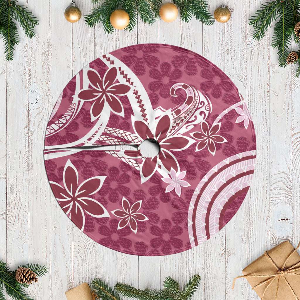 Hawaii Pupuala Plumeria Pink Tree Skirt Polynesian Pattern LT01 Casual Pink - Polynesian Pride