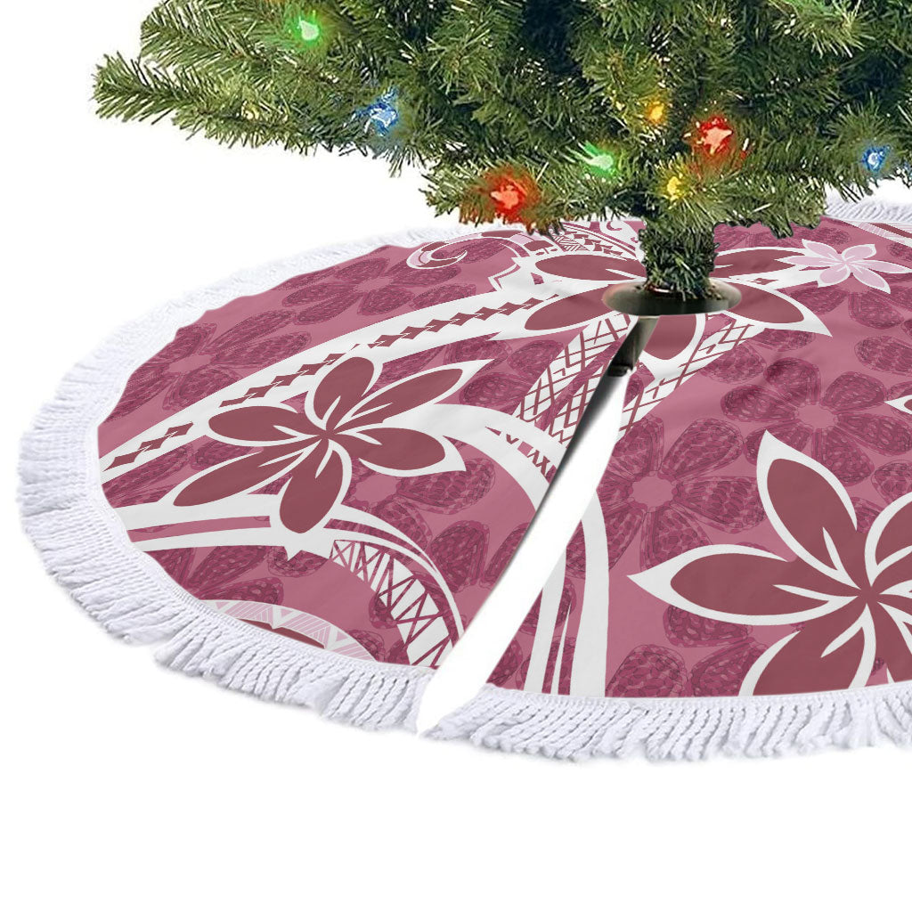 Hawaii Pupuala Plumeria Pink Tree Skirt Polynesian Pattern LT01 - Polynesian Pride