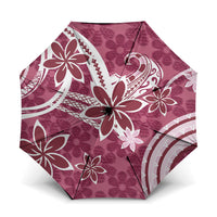 Hawaii Pupuala Plumeria Pink Umbrella Polynesian Pattern LT01 One Size Folded 11.42 inch Opened Diameter 37.4 inch Pink - Polynesian Pride